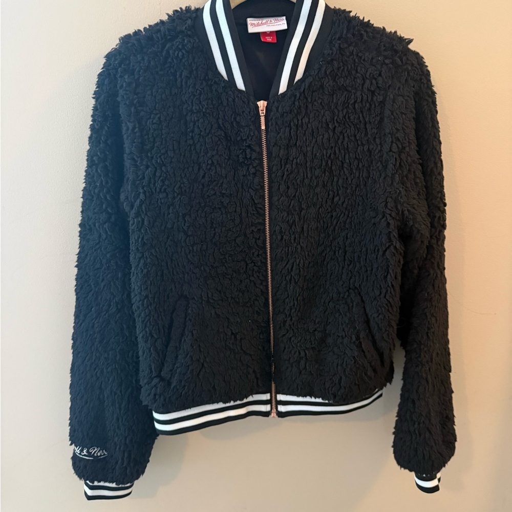 Michell Ness Cozy Bear Jacket black womens size small - Picture 2 of 7